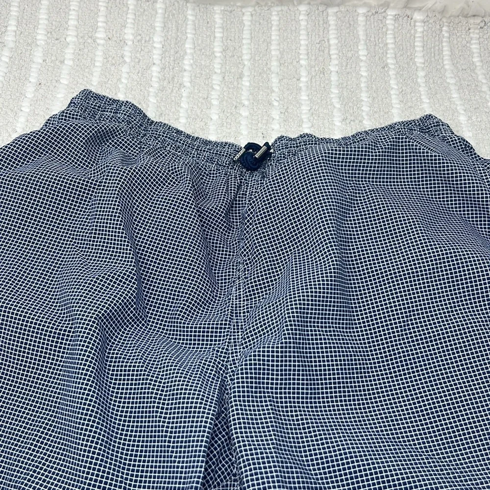 pal zileri concept Check swim trunk Men’s 4XL Inseam 5.5” Blue Swimwear